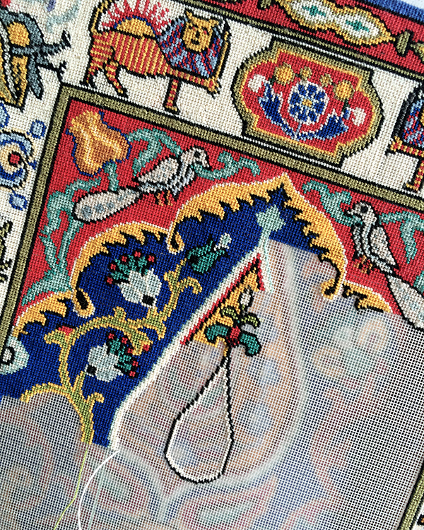 Center panel detail with a few pattern and color changes