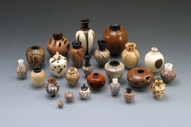 Miniature wood vessels by Joshua Salesin, 2005